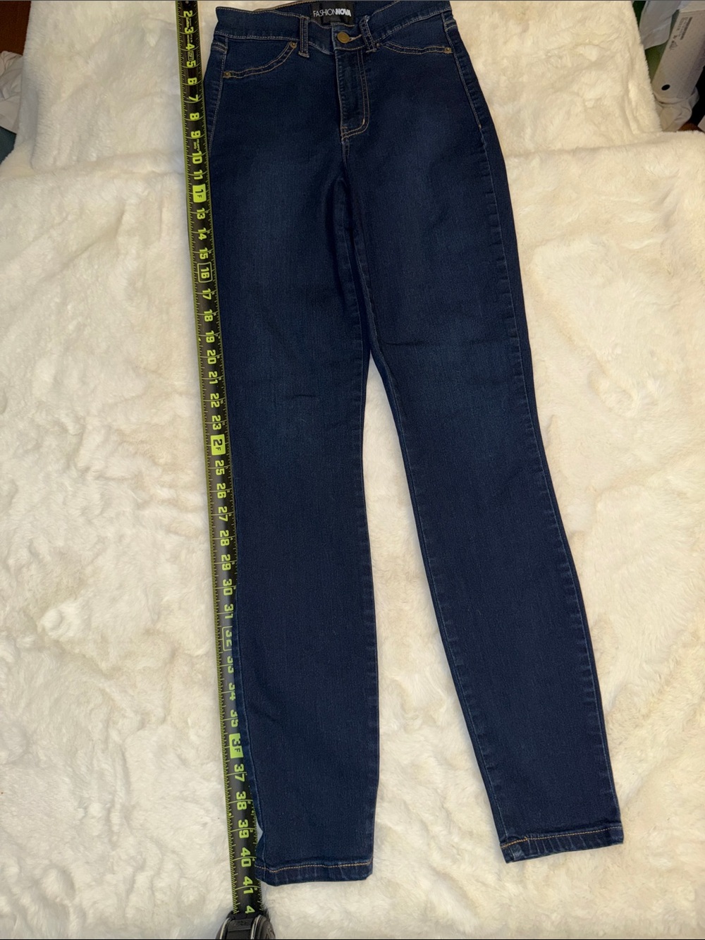 Fashion Nova Dark Blue Skinny Jeans